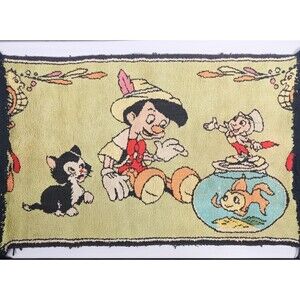 Vintage Pinocchio Rug or Tapestry Not Original Size (see description)